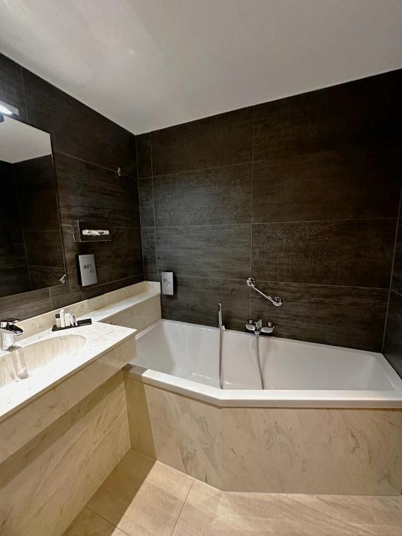 Koupelna v ubytování Hotel Melba