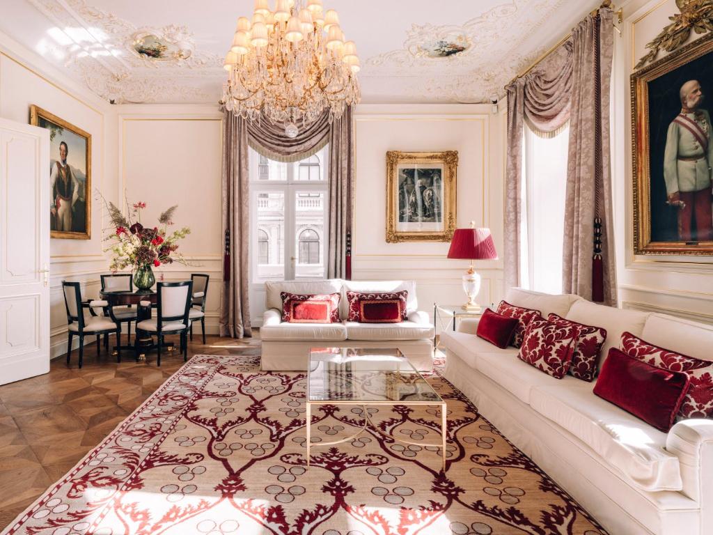 Istumisnurk majutusasutuses Hotel Sacher Wien