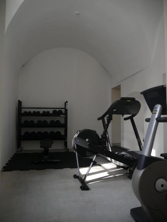 Fitness centrum a/nebo fitness zařízení v ubytování Château du Pont d'Oye