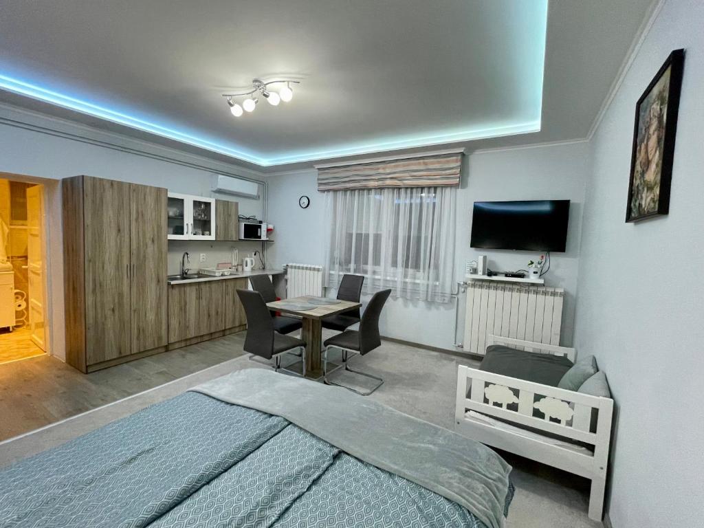 Kuchyň nebo kuchyňský kout v ubytování Belien Apartman