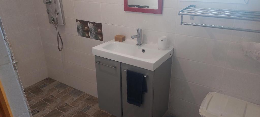 Koupelna v ubytování La cacaoyère