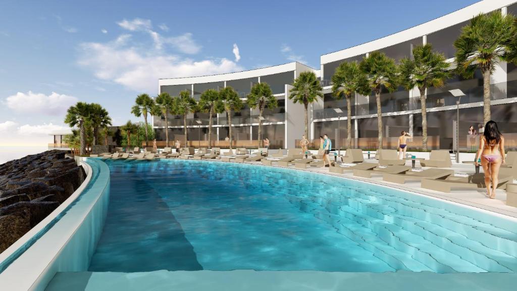 an artist rendering of the pool at the resort at Barceló Praia Cape Verde in Praia