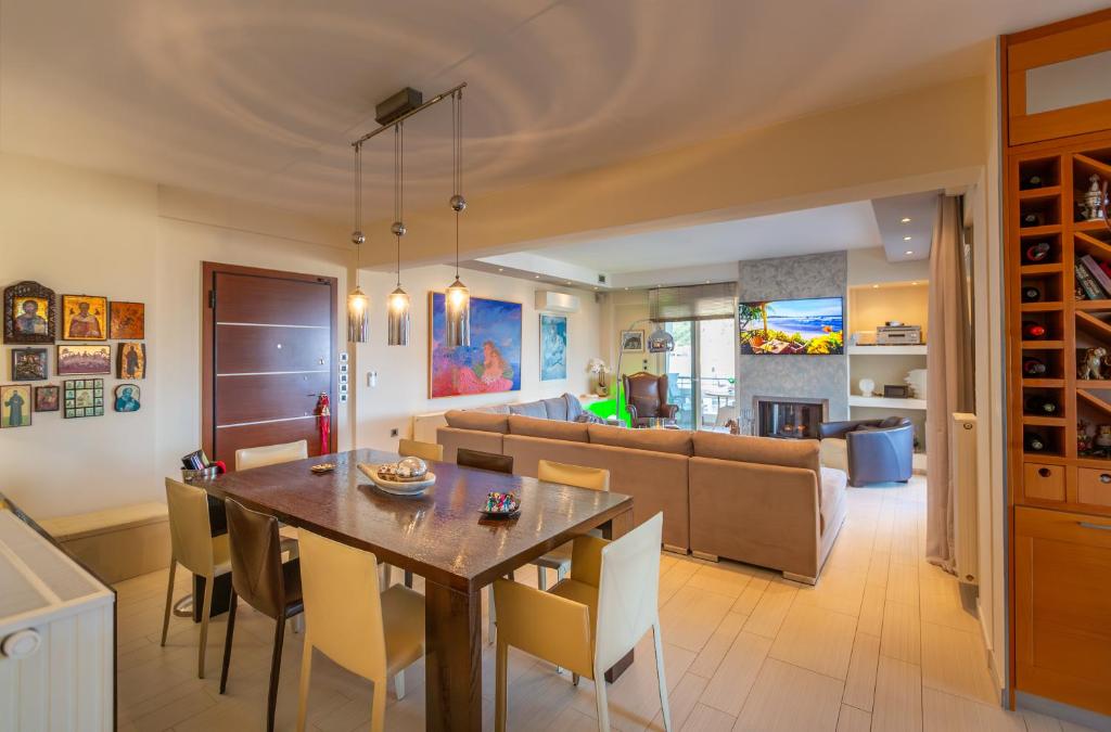 Χώρος καθιστικού στο Penthouse