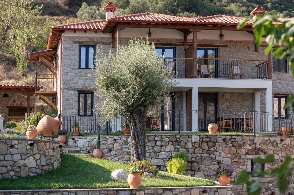 Zahrada ubytování Lithos Villas Apollon