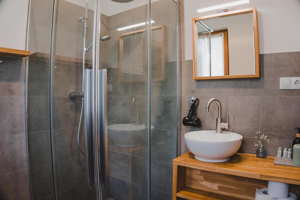 Koupelna v ubytování Julias Guesthouse
