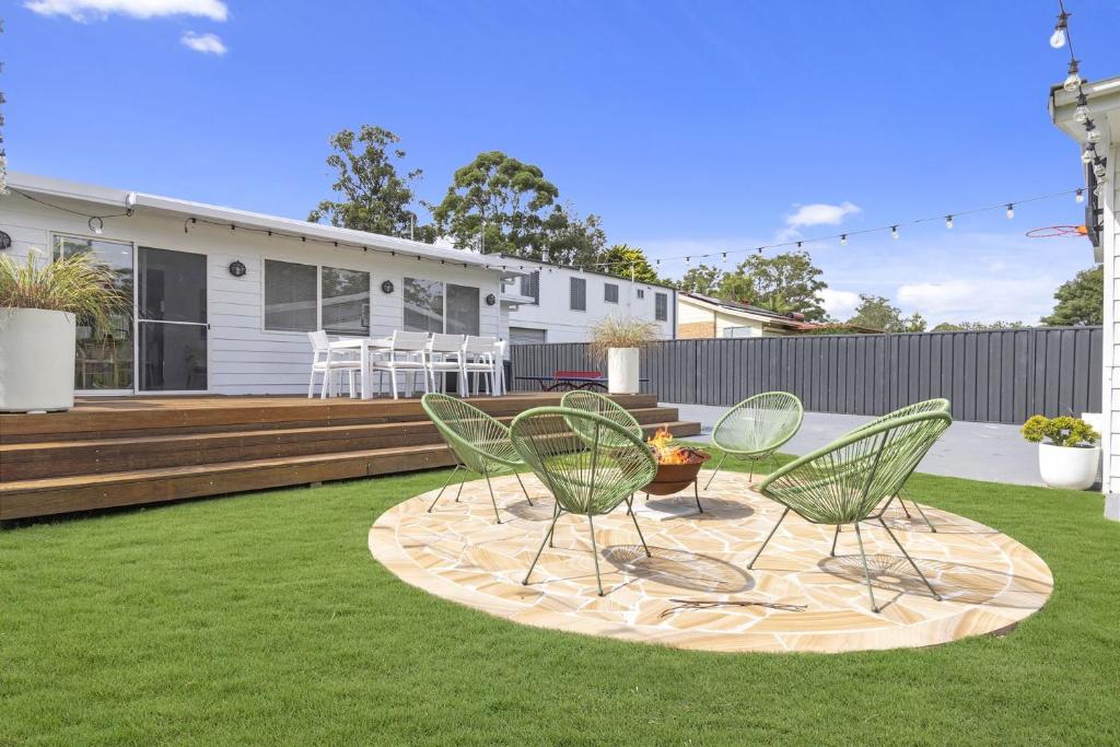 Zahrada ubytování The Palms, Jervis Bay