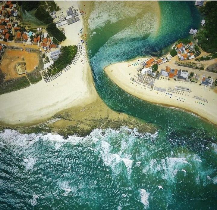 an aerial view of a beach and the ocean at RECANTO DO SOL SABIAGUABA CEARA in Fortaleza