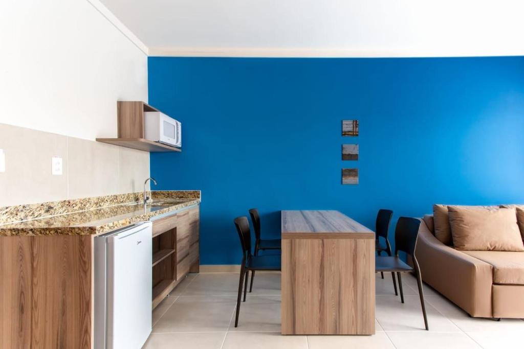 Kuchyň nebo kuchyňský kout v ubytování Ondas Praia Resort