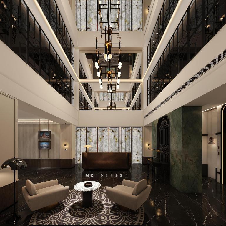 Posezení v ubytování JingLai Bushe Hotel Bund Nanjing West Road Shanghai