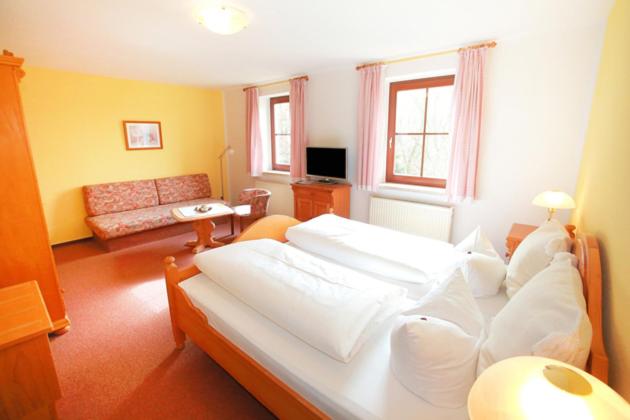 TV a/nebo společenská místnost v ubytování Hotel in der Mühle