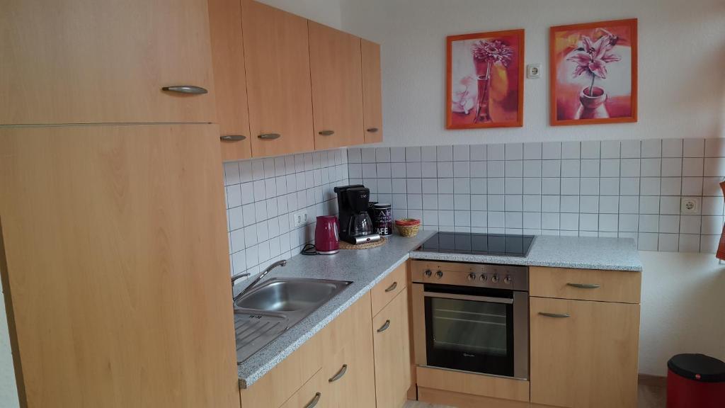 Kuchyň nebo kuchyňský kout v ubytování Hotel Kloster Nimbschen 4 Sterne