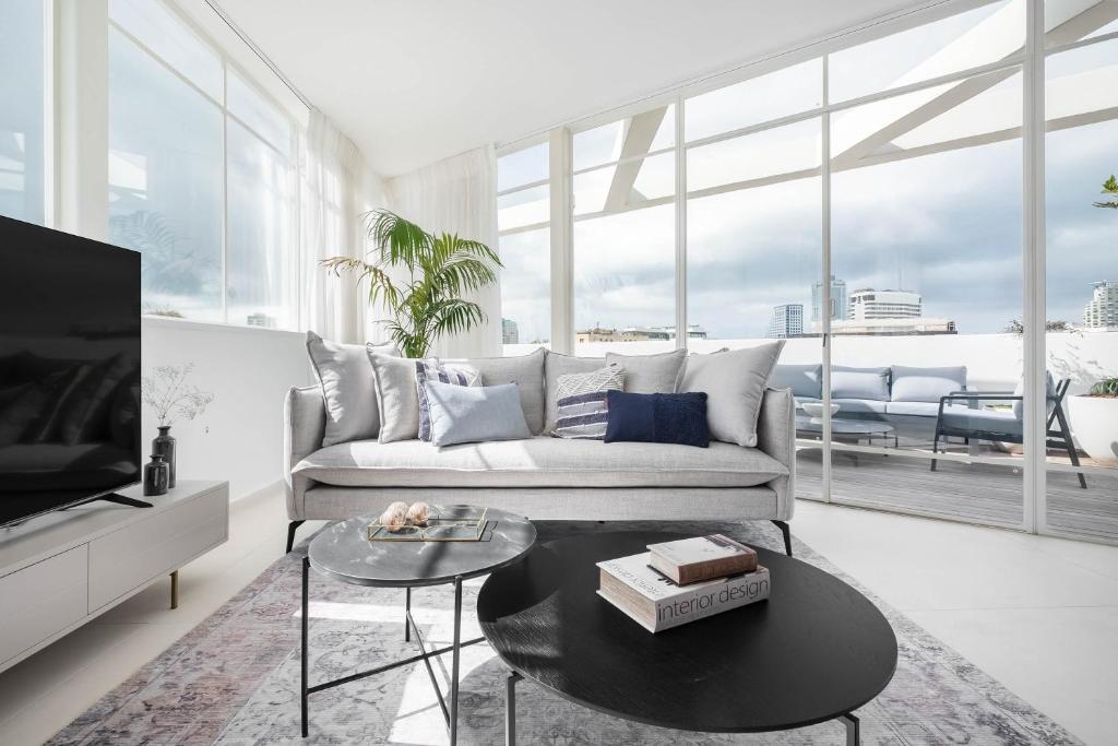 Posezení v ubytování KG4 LUX Apartments