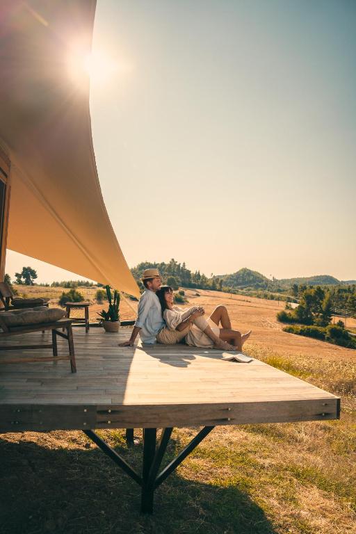Příroda nedaleko luxury tent