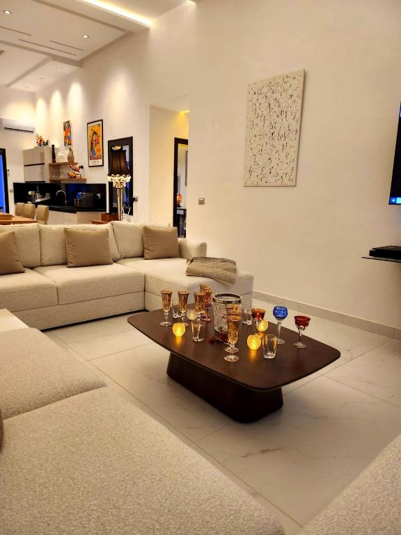 Posezení v ubytování Villa Haut Standing Dar Tralala, Djerba Tunisie