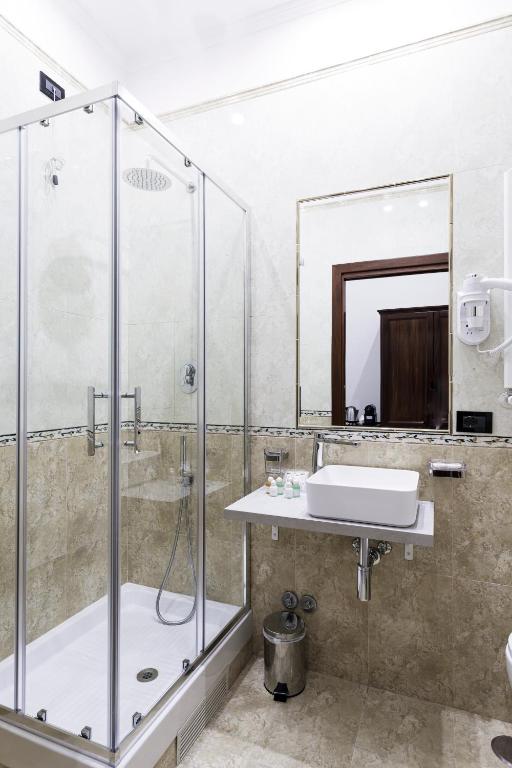 Koupelna v ubytování Monti 66 Hotel
