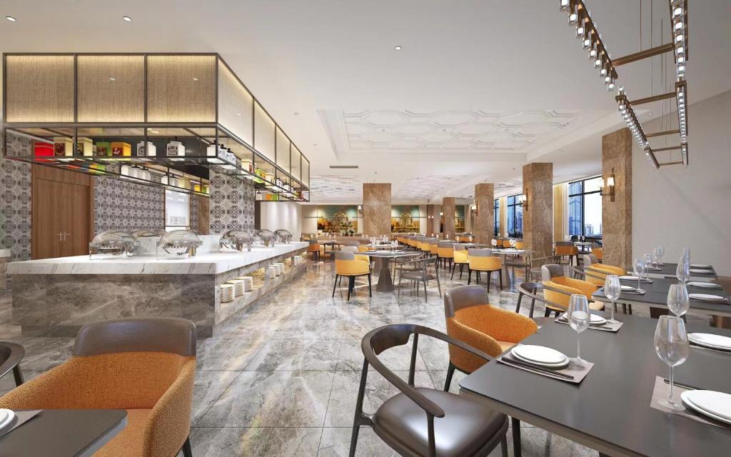 Restaurace v ubytování Orange Tree International Hotel Zhujiang New Town Huacheng Sqaure Branch - Free Shuttle Bus to Canton Fair Complex During Canton Fair Period