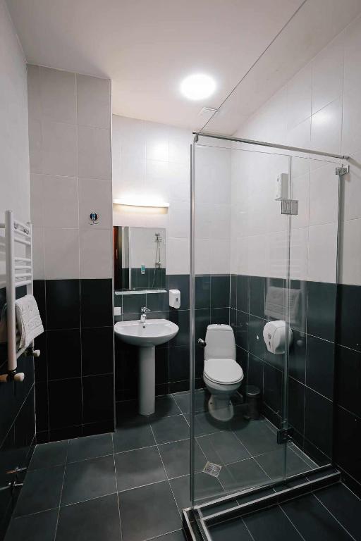 Koupelna v ubytování Hotel Darchi