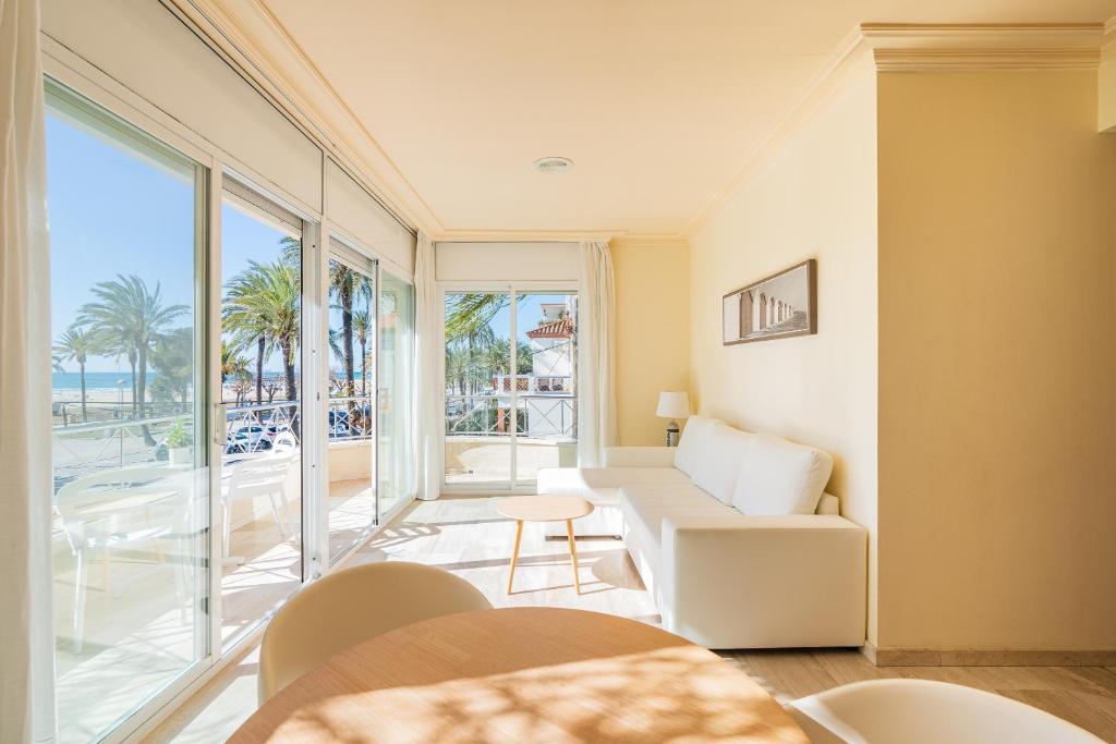 A seating area at MAREA Hotel