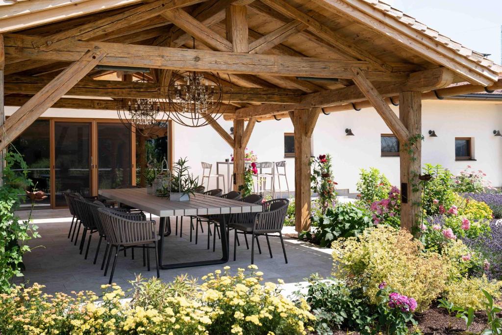 Zahrada ubytování Rosenhof Salzburger Seenland