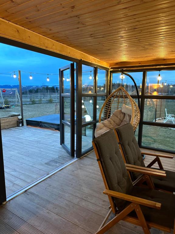 Balkón nebo terasa v ubytování Mariseltinyhouse
