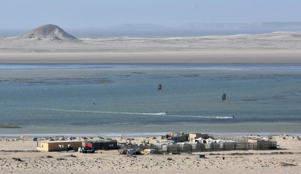 a view of a body of water with a beach at Secret Spot Dakhla in Dakhla