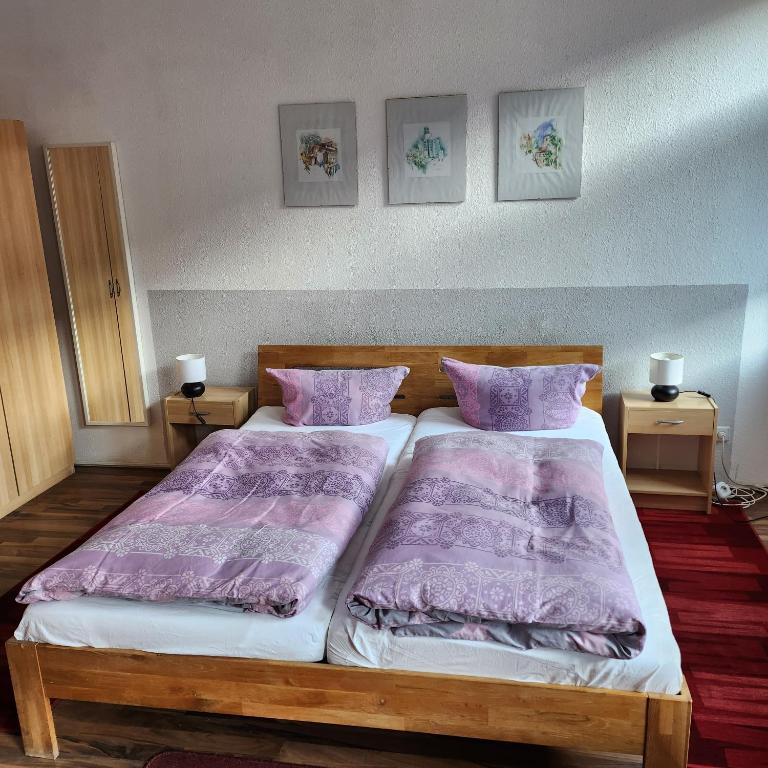 Postel nebo postele na pokoji v ubytování Pension Olé