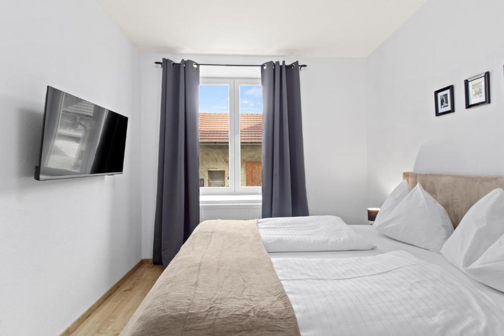 Llit o llits en una habitació de StayEasy Apartments Leoben P88 #3