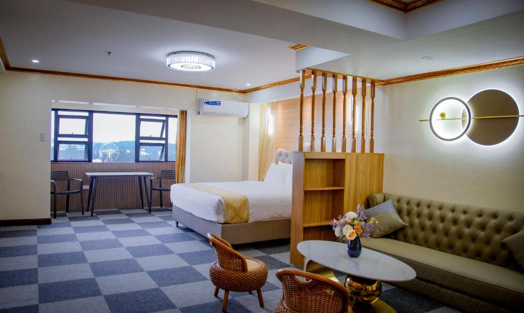 Postel nebo postele na pokoji v ubytování 456 Hotel