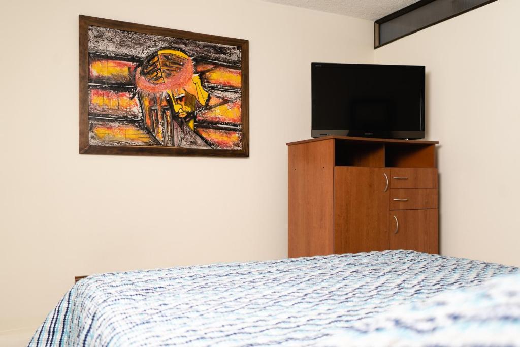 TV a/nebo společenská místnost v ubytování Hotel Juanambu