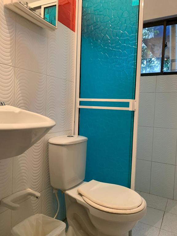 Koupelna v ubytování CABAÑA VILLA DEL COCO