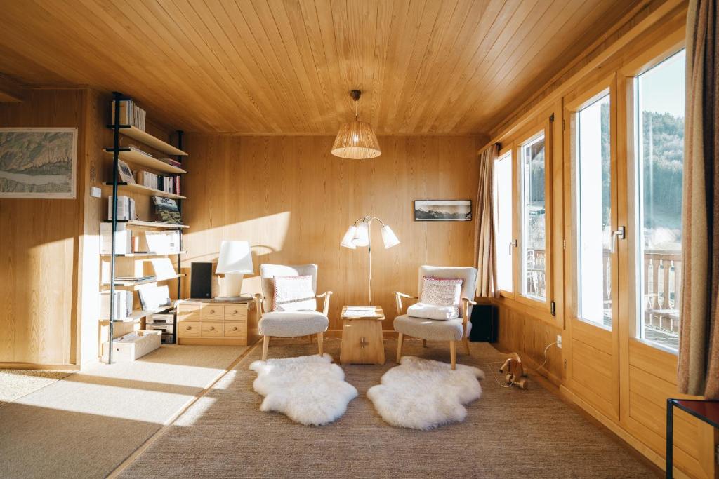 Posezení v ubytování Chalet Engihalde