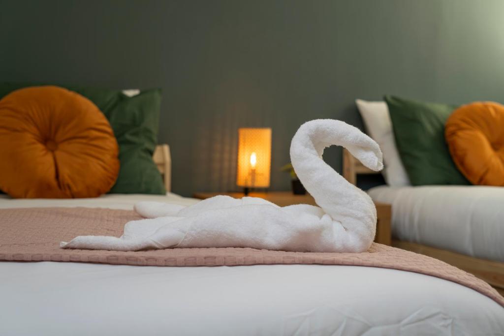 Кровать или кровати в номере 4Bedrooms-3Bath-9Beds-Wallsend