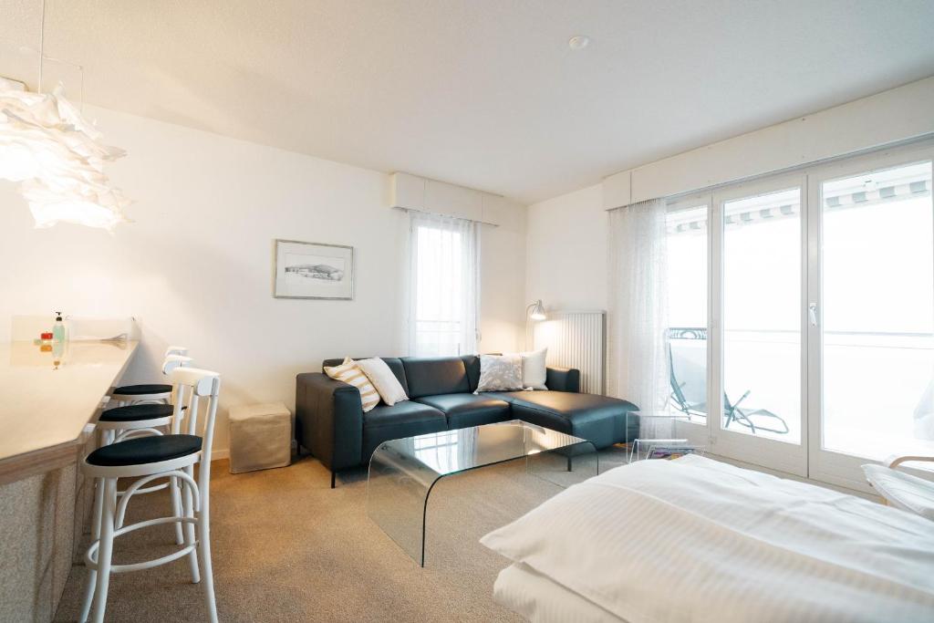 Postel nebo postele na pokoji v ubytování Apartment Morgensonne