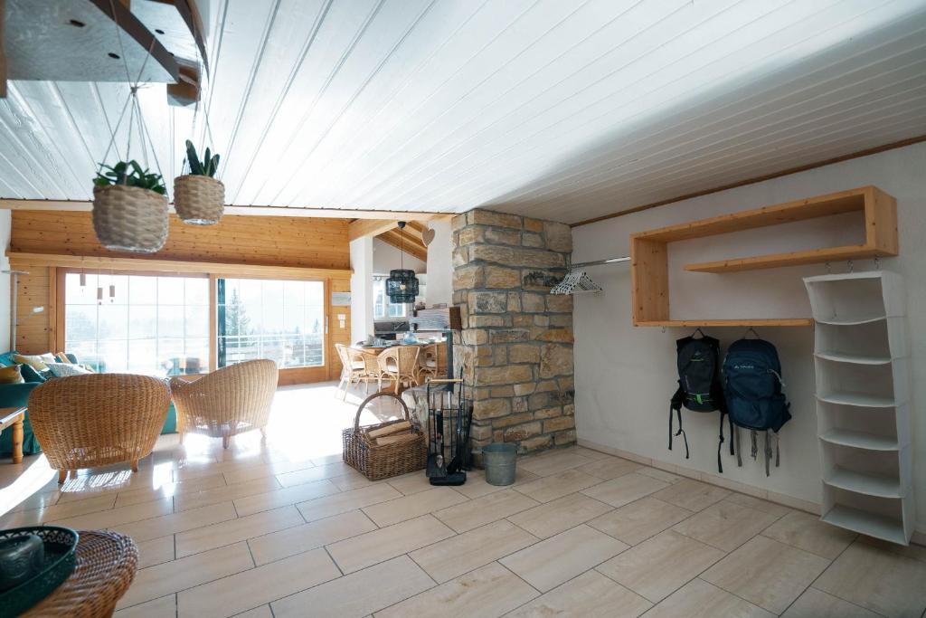 Posezení v ubytování Apartment zum Leist