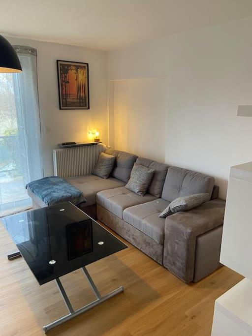 un salon avec un canapé et une table dans l'établissement Maison Mont de Marsan, à Mont-de-Marsan