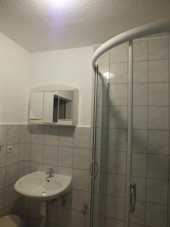 Koupelna v ubytování Zwei Bett Zimmer