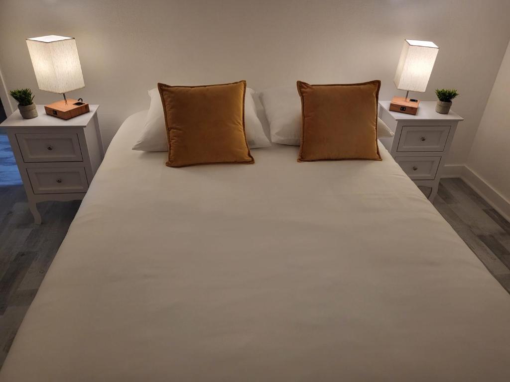 Maison de vacances en Périgord noir 객실 침대