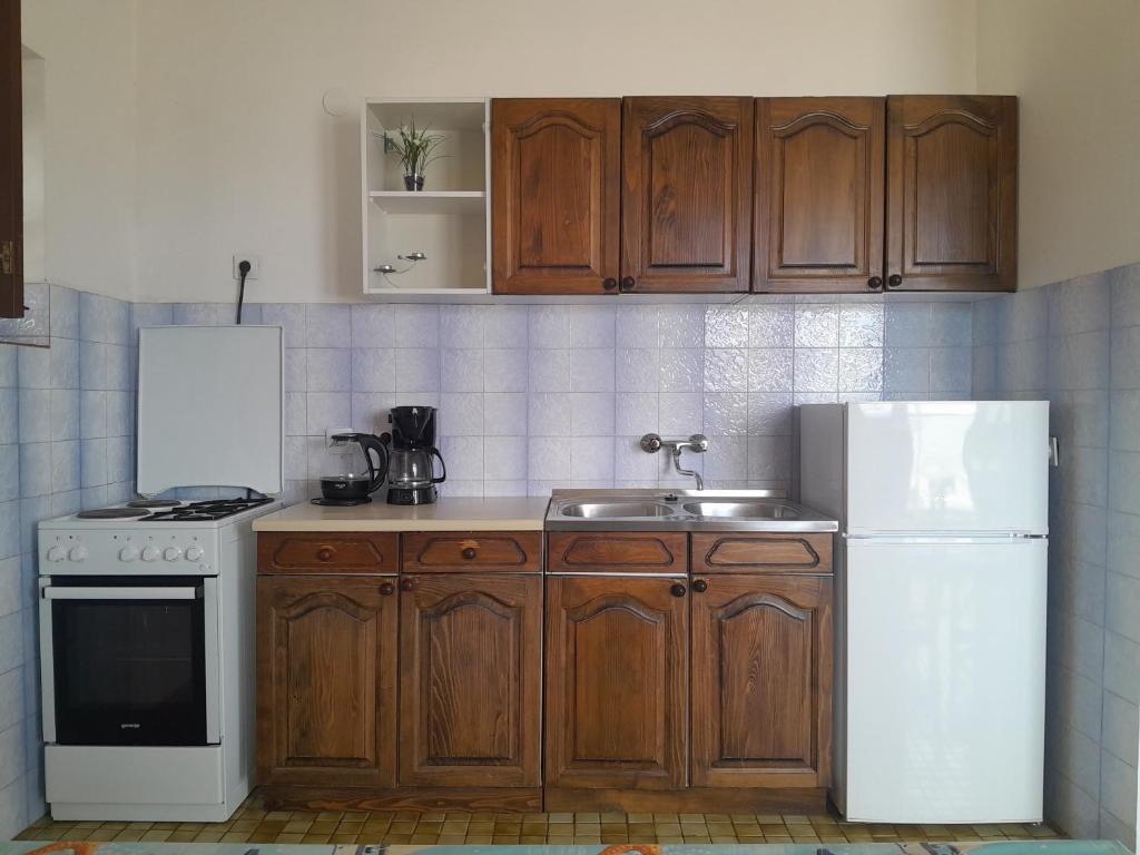 Kuchyňa alebo kuchynka v ubytovaní Apartment Pjestata 14440e