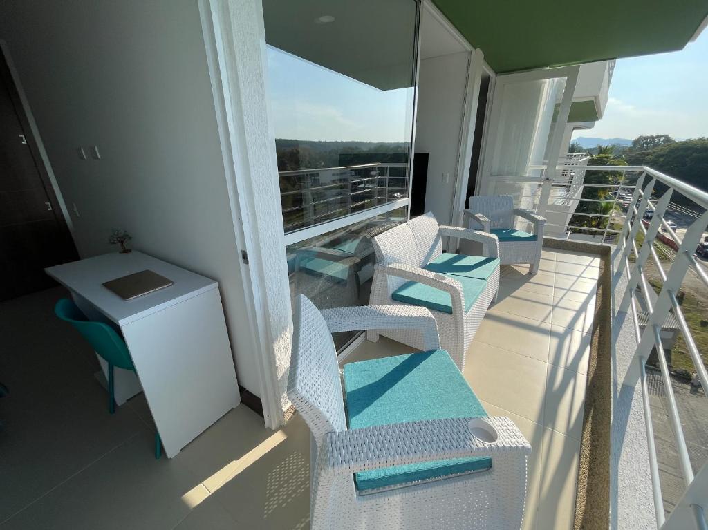 Balkón nebo terasa v ubytování Espectacular apartamento en Melgar