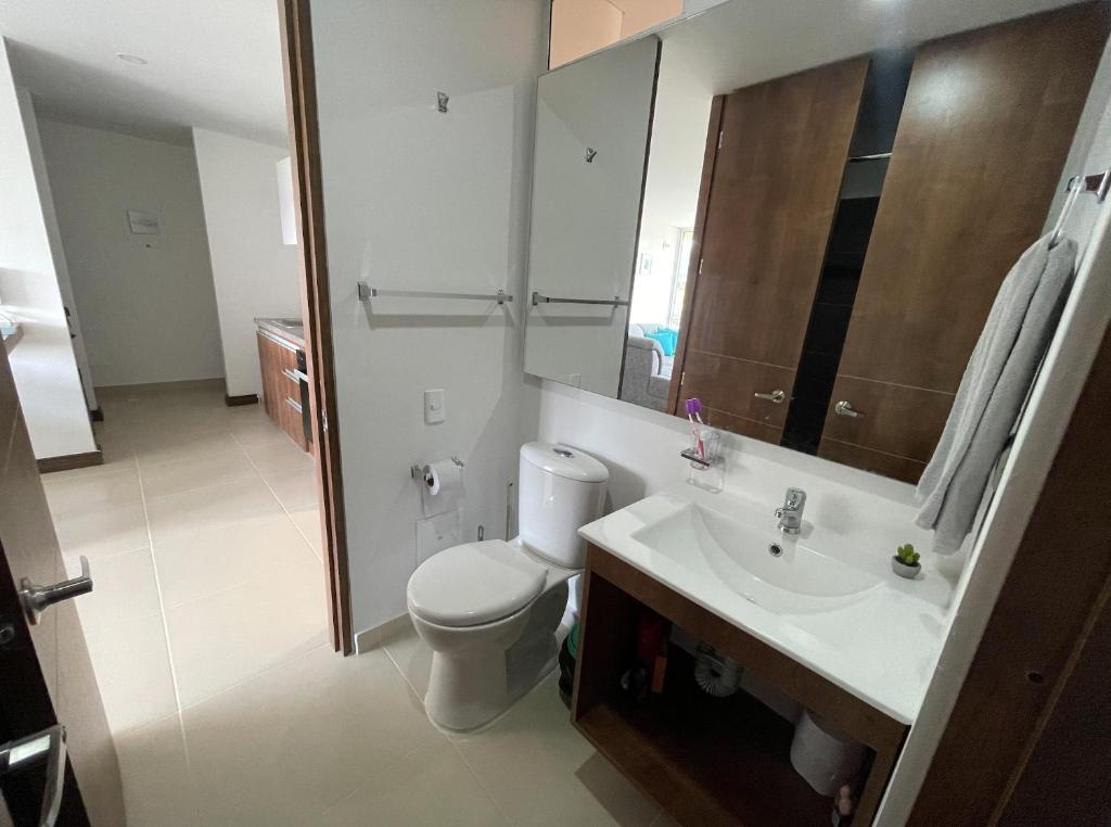 Koupelna v ubytování Espectacular apartamento en Melgar
