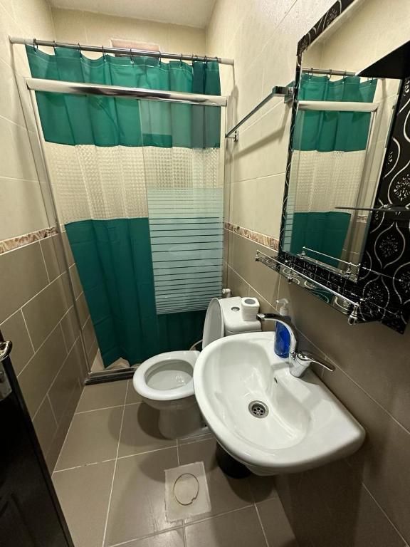 Koupelna v ubytování Amro Petra Apartment