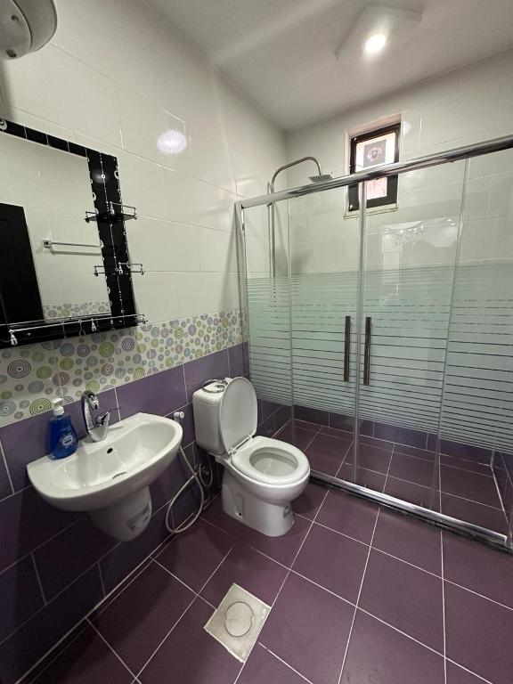 Koupelna v ubytování Amro Petra Apartment