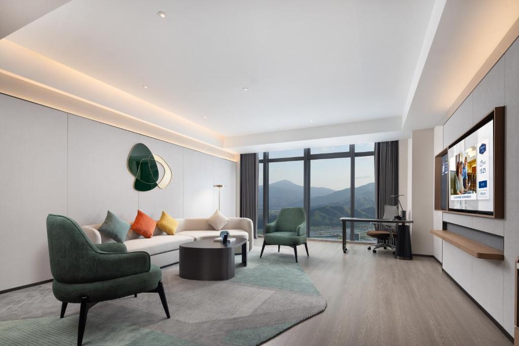 Posezení v ubytování Hampton by Hilton Shenzhen Futian Huaqiangbei