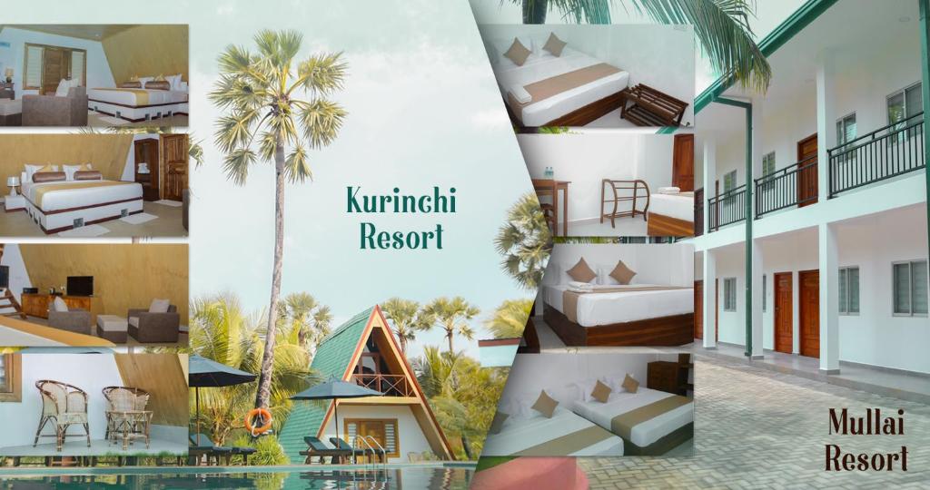 un collage de fotos de un complejo en Reecha Organic Resort Jaffna, en Kilinochchi