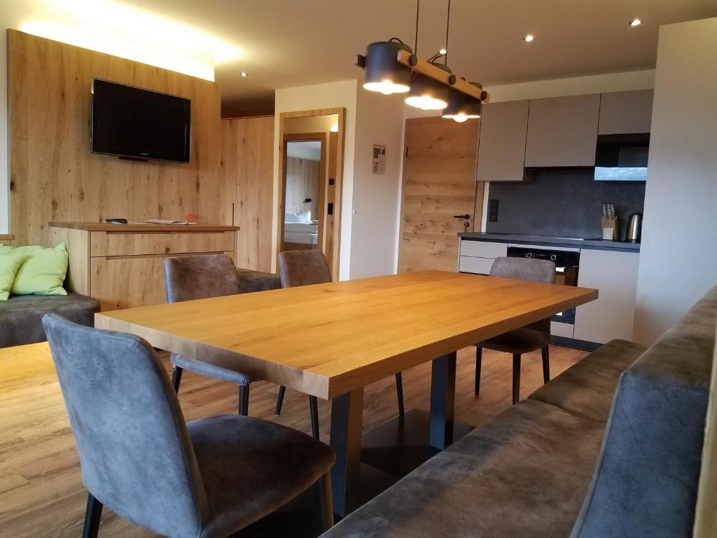 Kuchyň nebo kuchyňský kout v ubytování Aparthotel Hohe Brücke