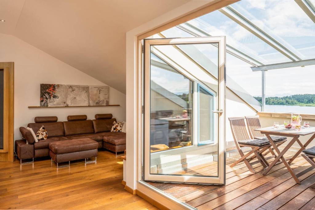 Χώρος καθιστικού στο Ferienwohnung Loft 7