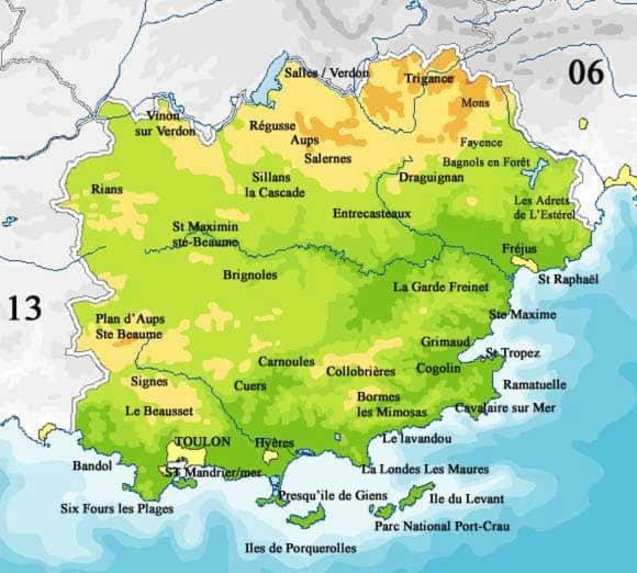 Une carte interactive de l'Irlande avec les villes et les capitales dans l'établissement L’écrin de Cléama, à Figanières