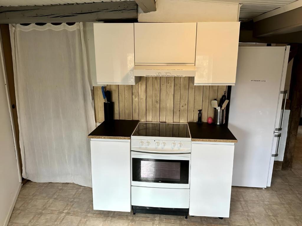 Kuchyň nebo kuchyňský kout v ubytování Enghavegaard Guesthouse