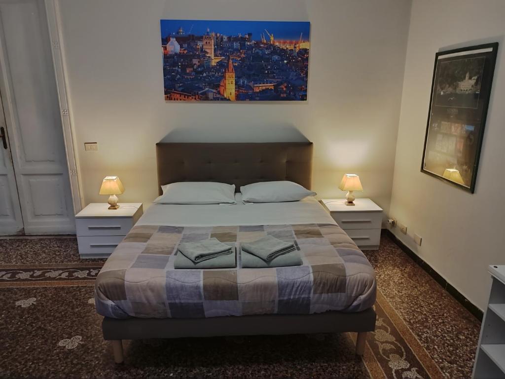 Postel nebo postele na pokoji v ubytování Albergo Locanda Alambra