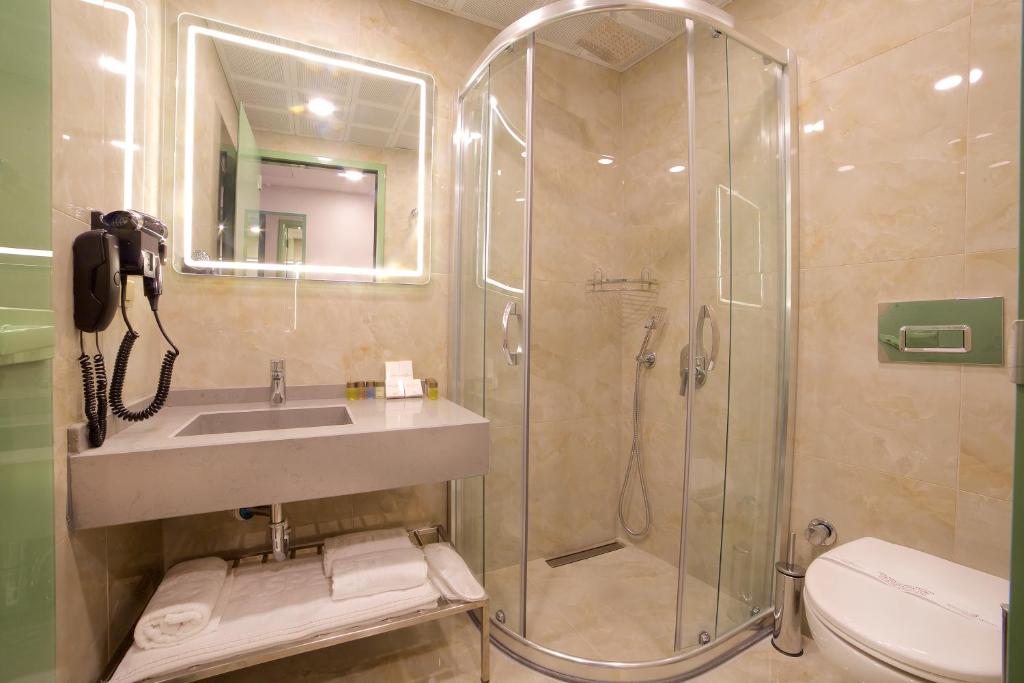Koupelna v ubytování Çanakkale Bosphorus Port Aspen Hotel